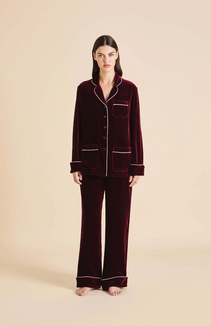 Velours Royale Rouge Blush | Velvet Luxe Lounge Set