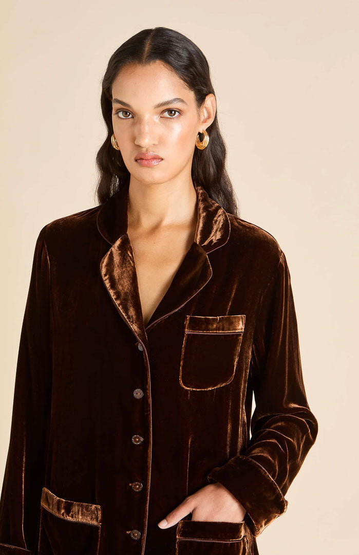 Velours Royale Mocha | Velvet Luxe Lounge Set