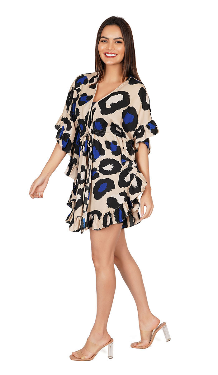 Leopard-Print-Kaftan-Style-Swimsuit-Cover-Up-Beach-Dress