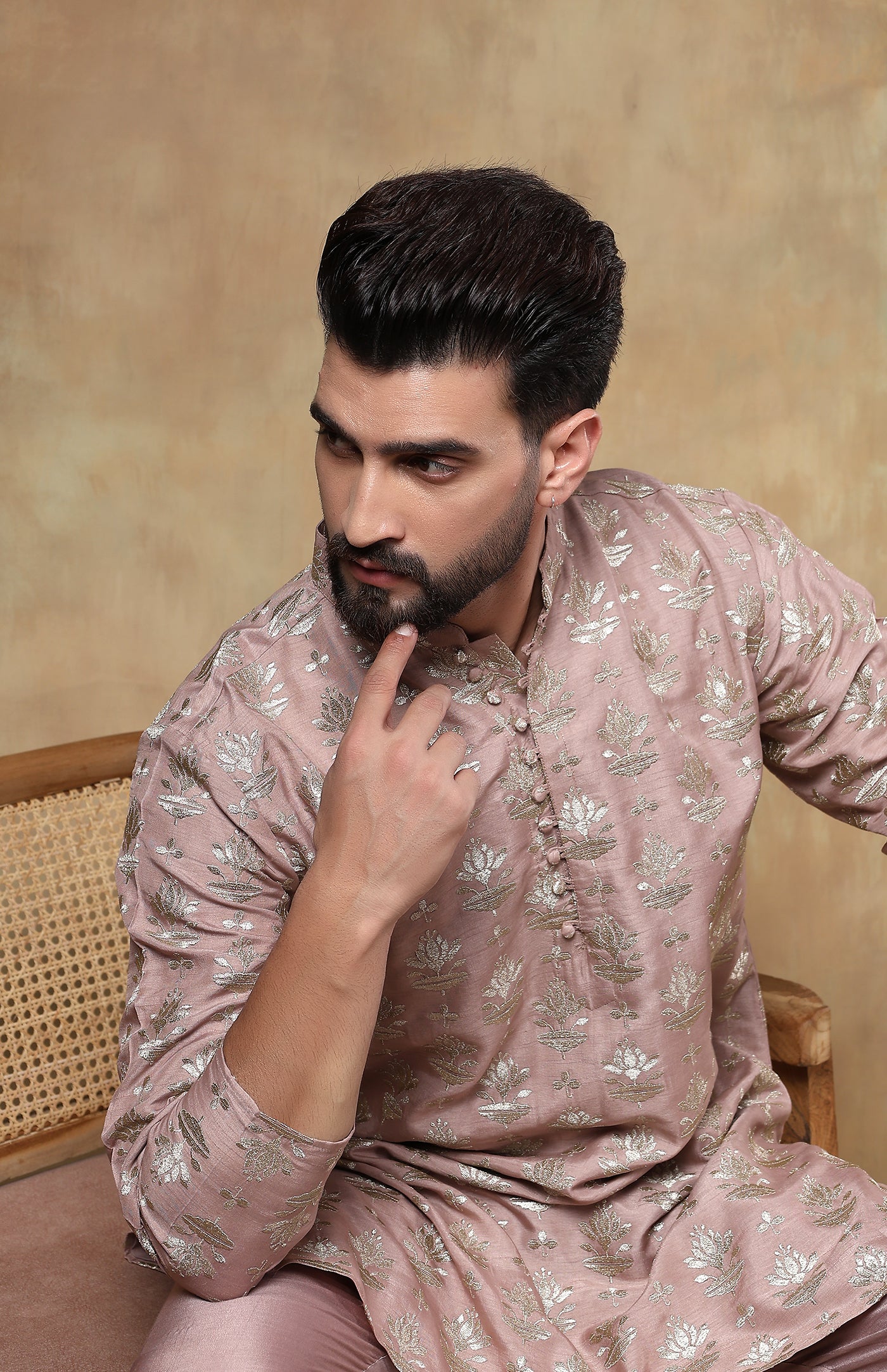 Lotus | Chanderi Raw Silk Kurta