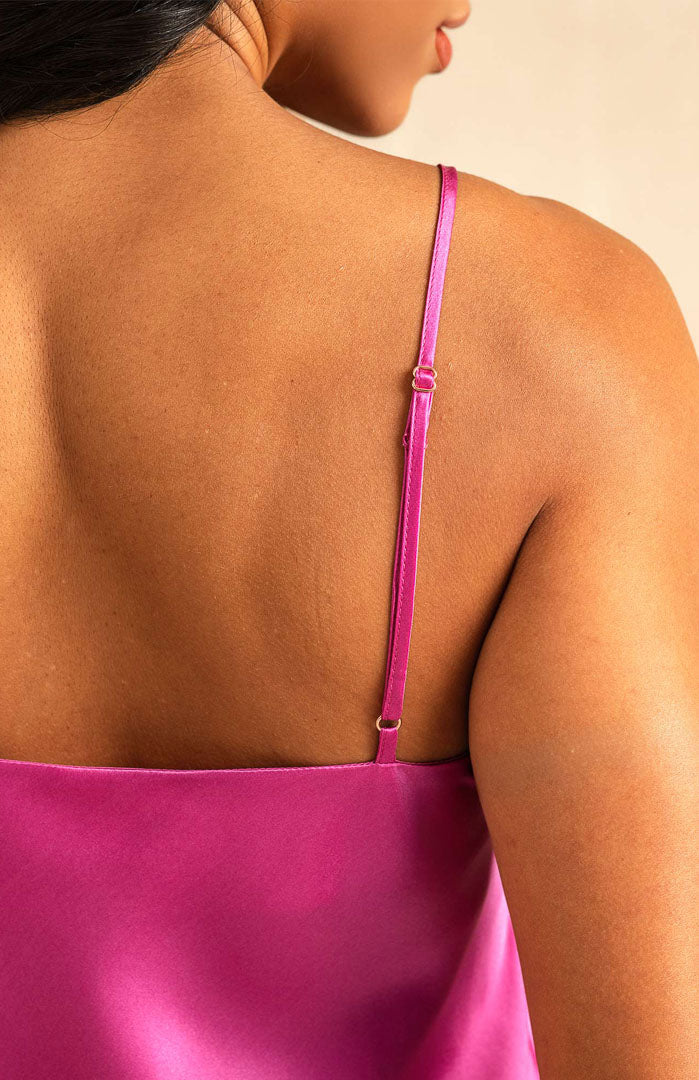 Pink Power | Pink Satin Camisole & Shorts Set