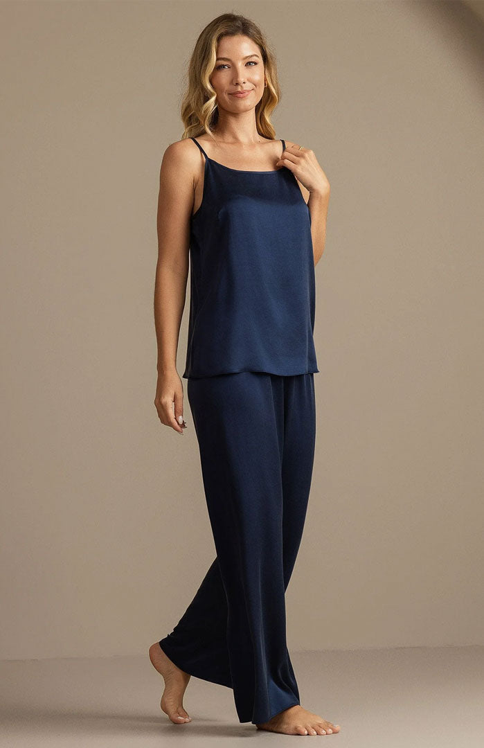 Midnight Sapphire | Navy Cami Satin Loungewear