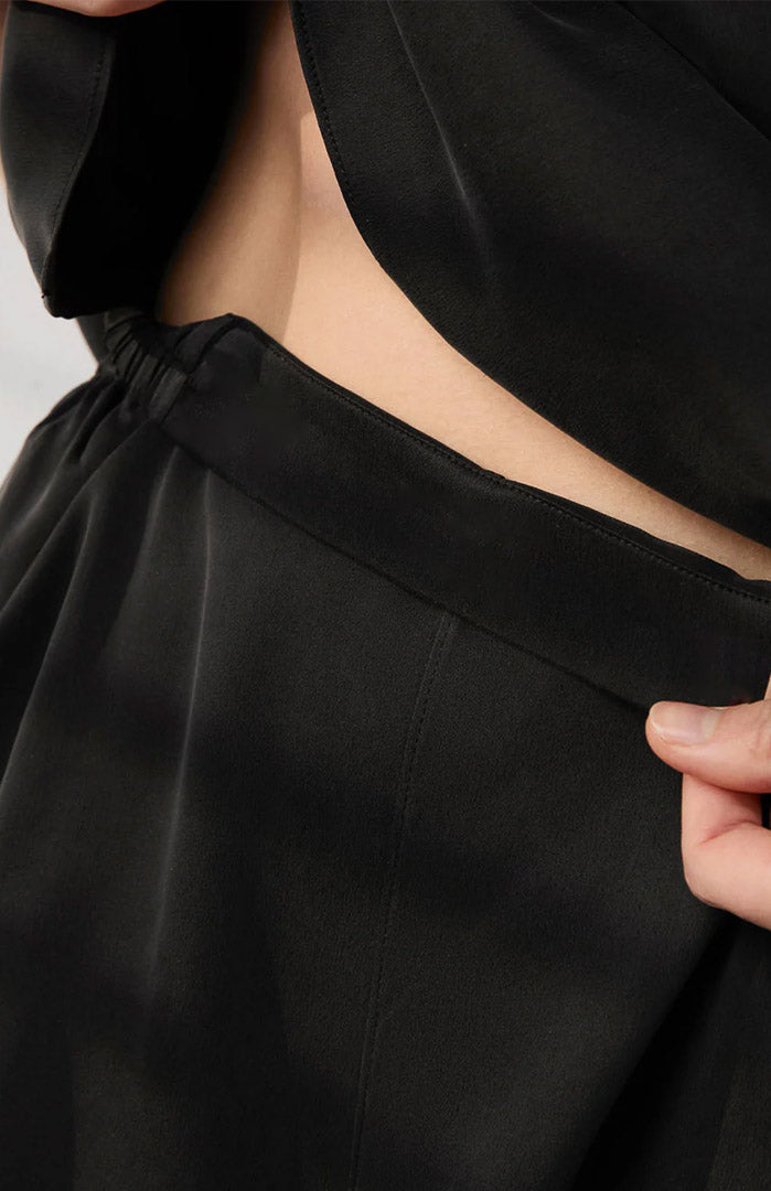 Midnight Ease | Satin T-Shirt & Shorts Set