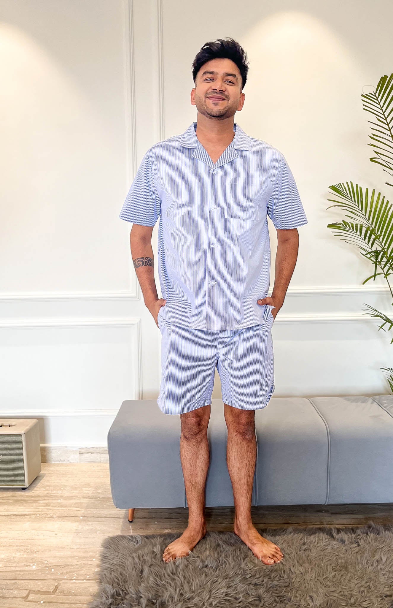 Blue-LIT Co Ord Set for Men  | Luxeliv