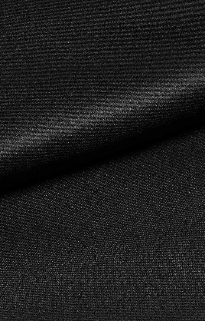 Silk Charm | Black with Orange Detailing | Satin Loungewear Set | Sleepwear | Pure Luxury