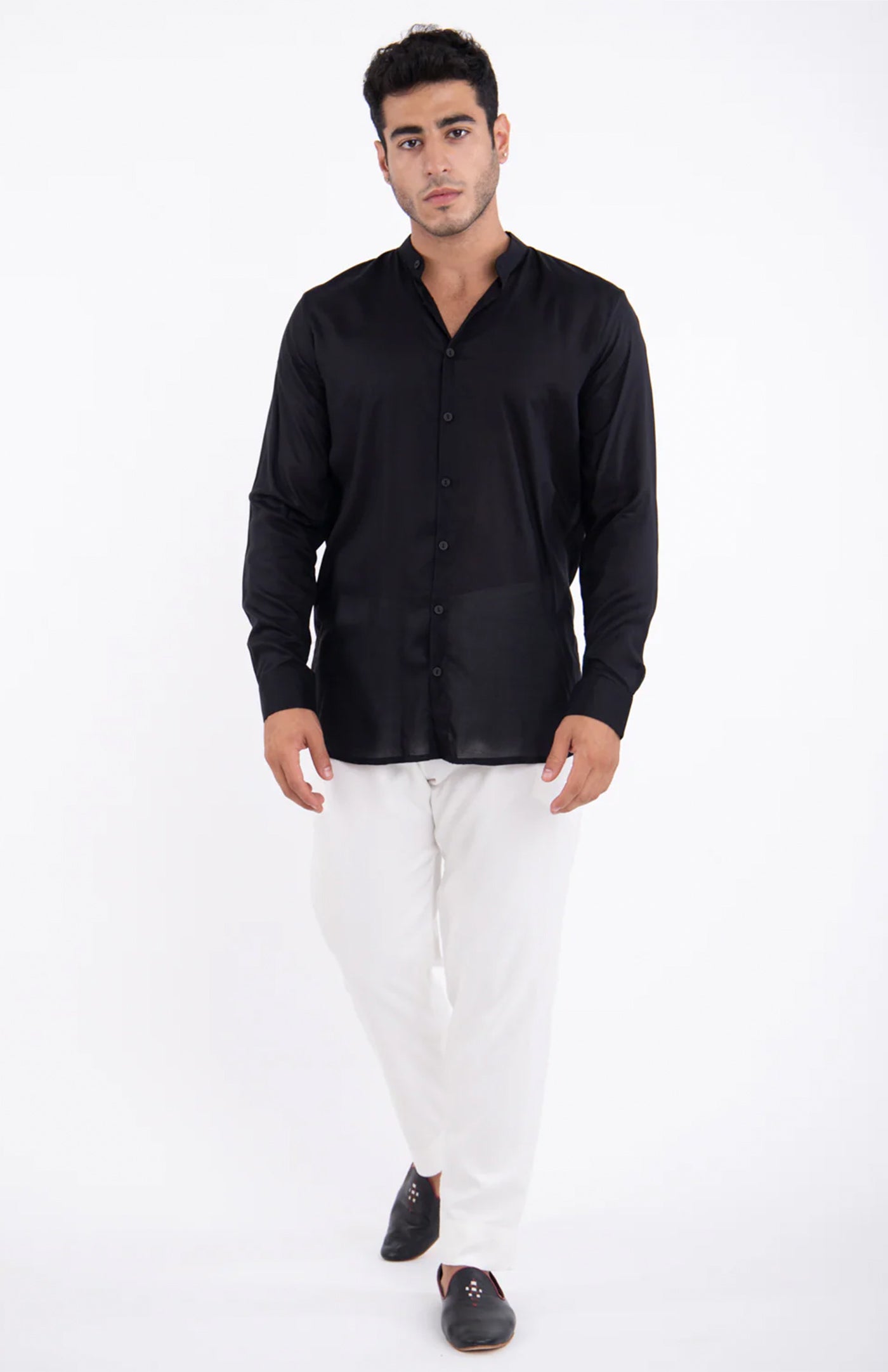 Full Seeve Black Summer Shirts for Men | Luxeliv
