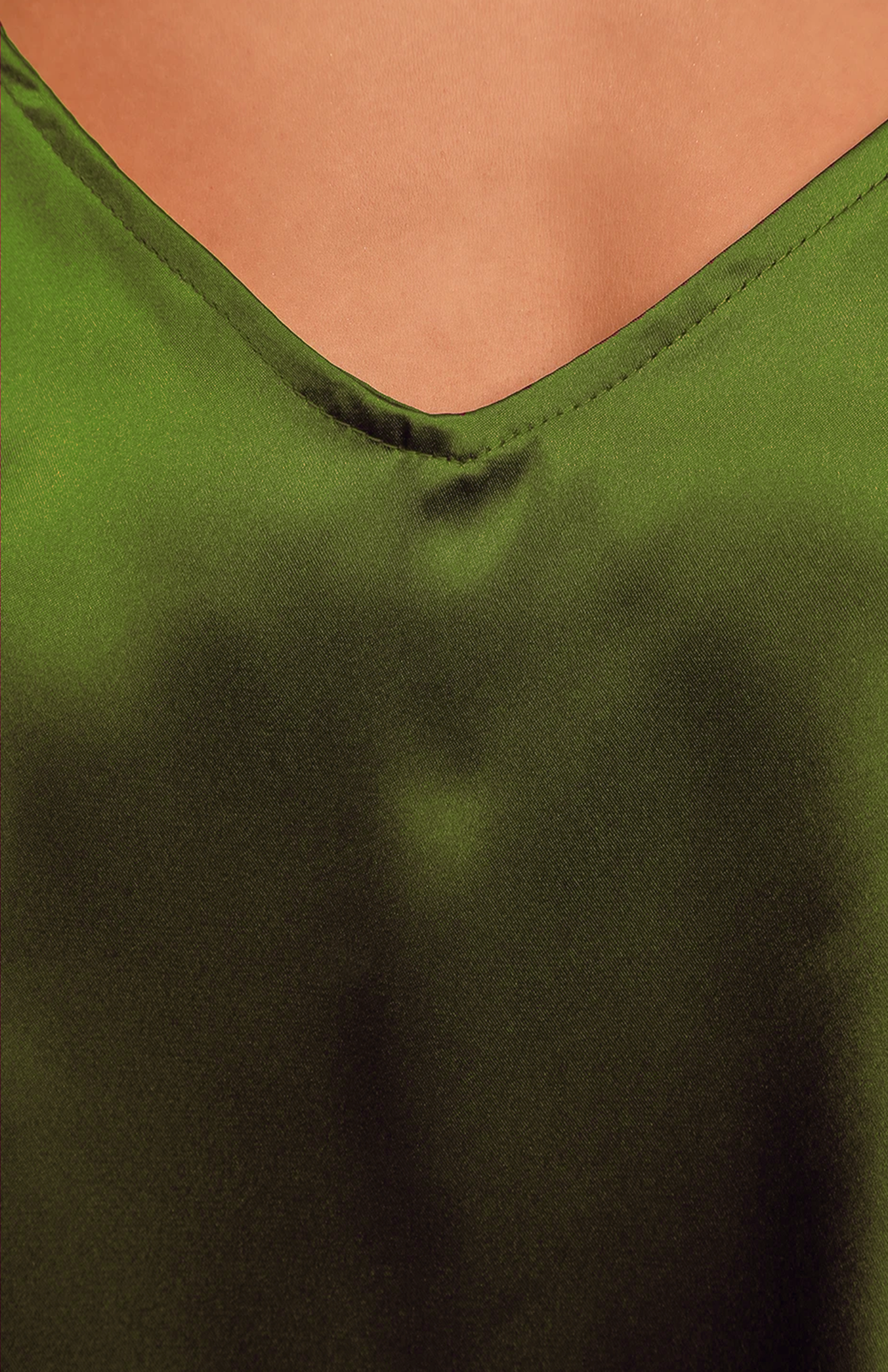 Green Goddess | Satin Camisole & Shorts Set