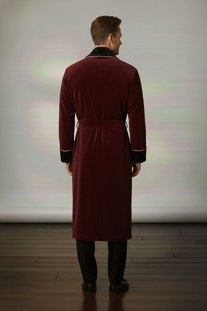 The Patriarch | Quilted Velvet Robe for Men
