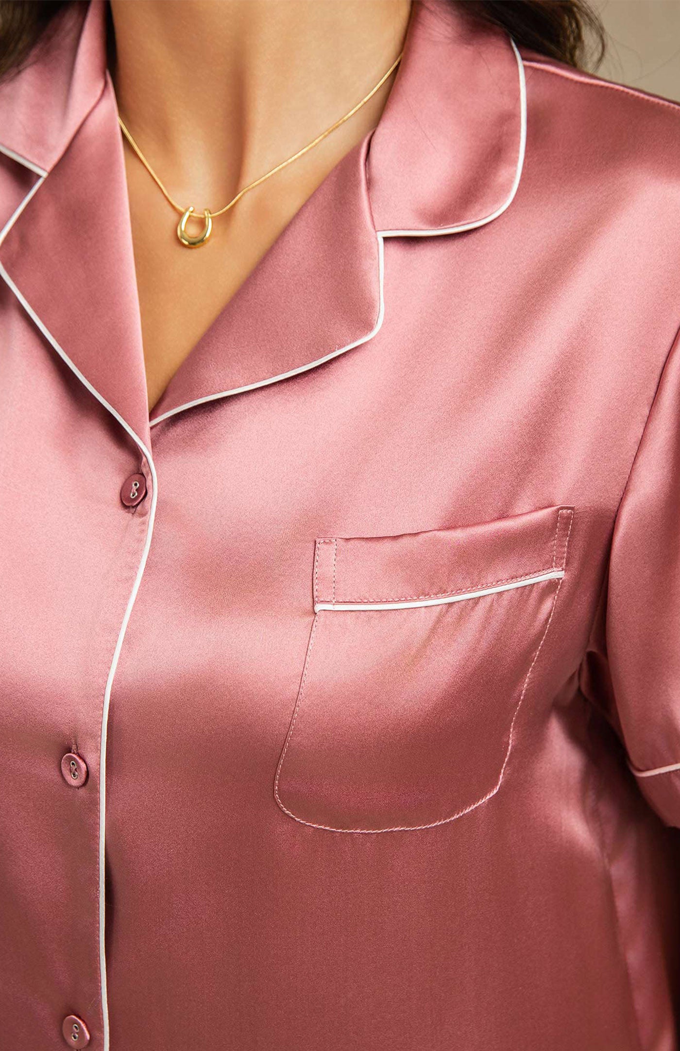 Rose Blush | Pink Satin Shorts Set