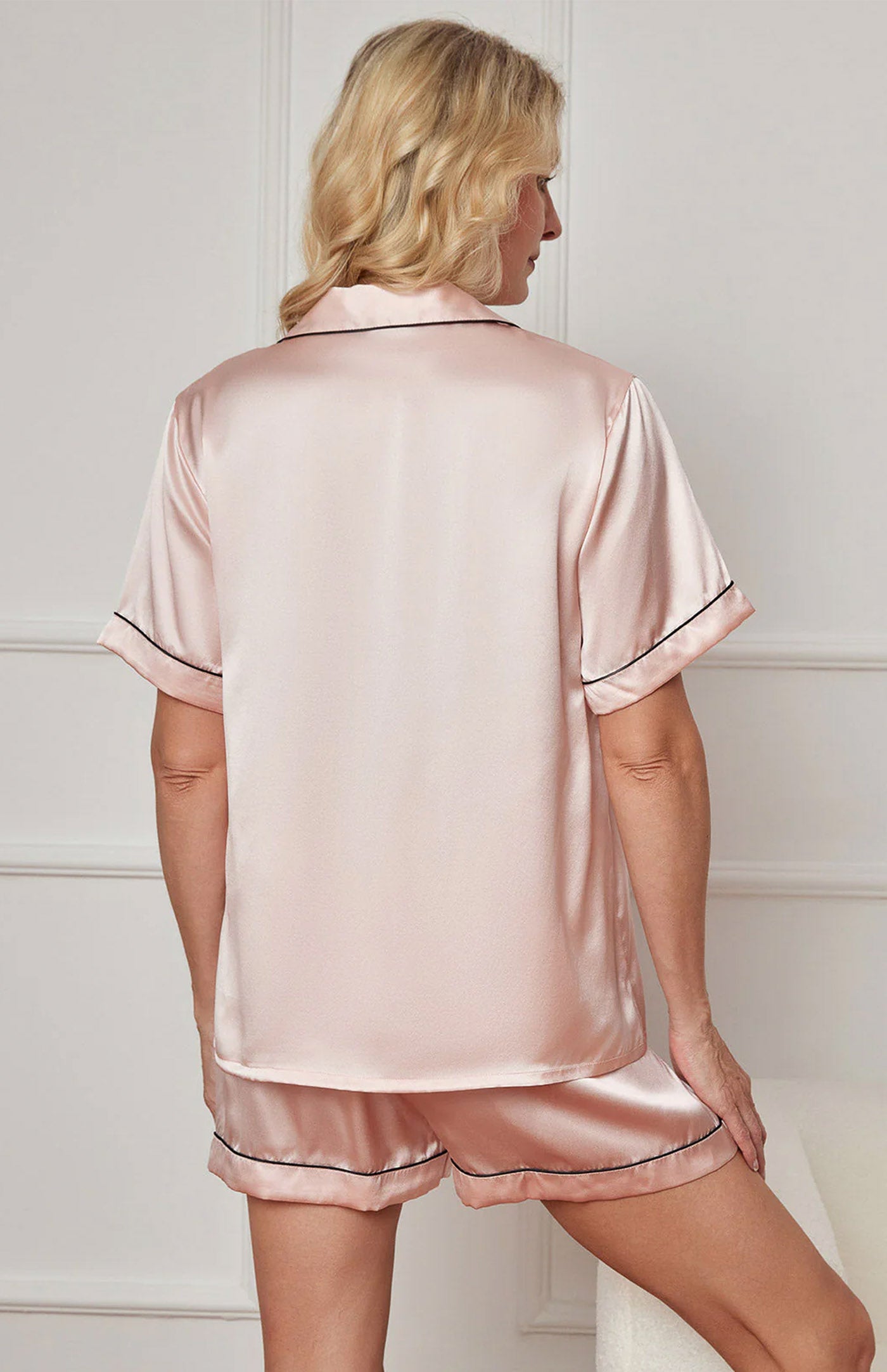 Petal Pink | Blush Satin Silk Shorts Set