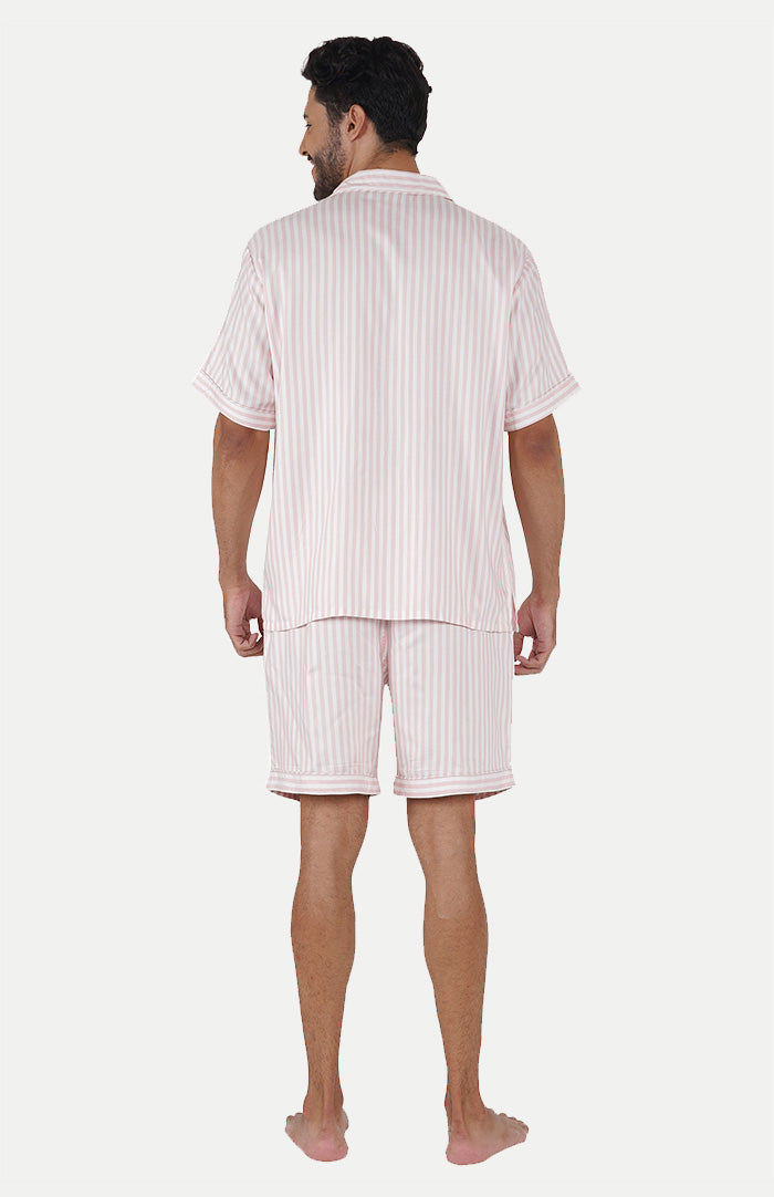 MI AMOUR | PINK STRIPES CO-ORD SET | LOUNGEWEAR SET