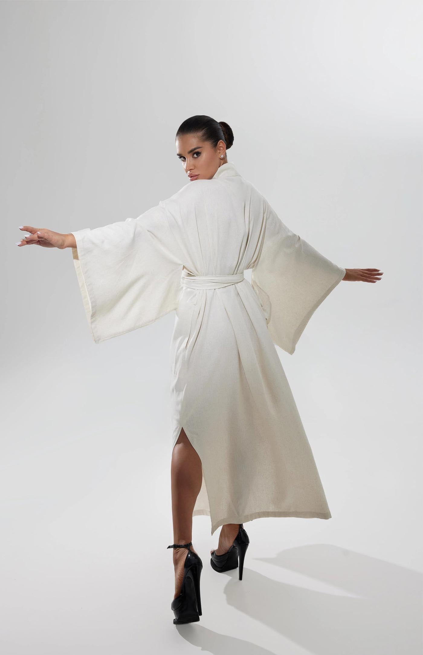 White Supremacy Cotton Kimono Robe