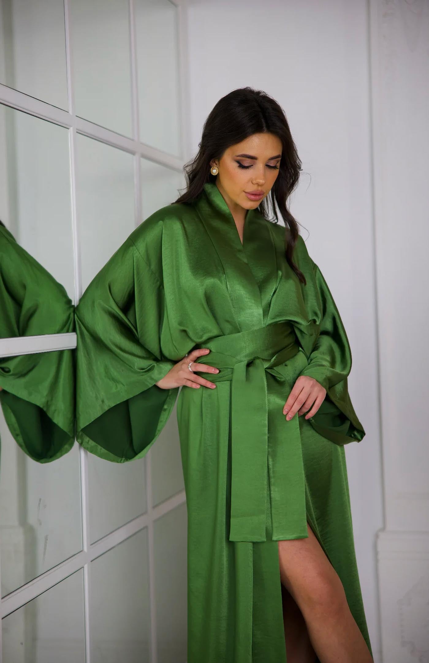 Green Goddess Kimono Robe