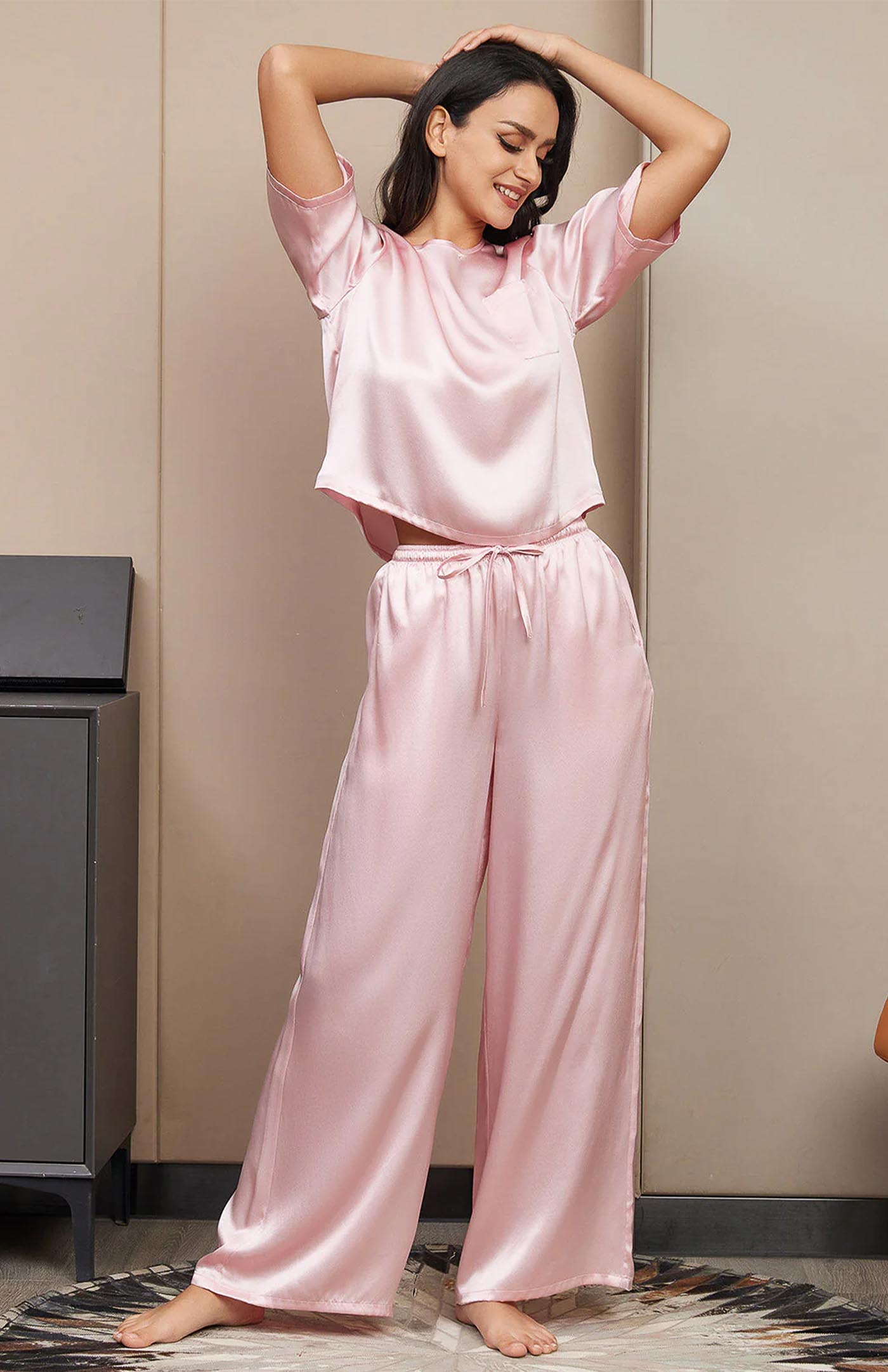 Baby Pink Co-ord | Soft Satin Romance