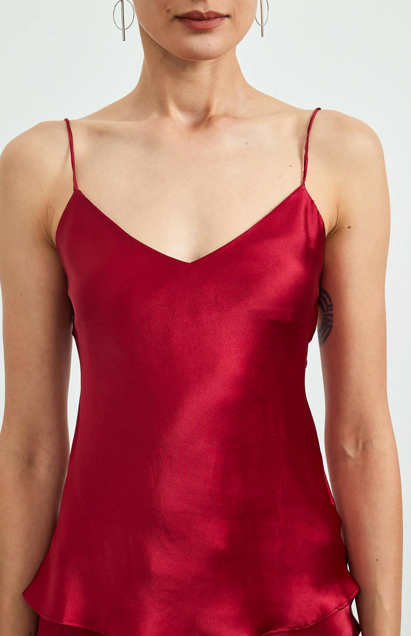 Satin Sin | Red Satin Camisole & Shorts Set