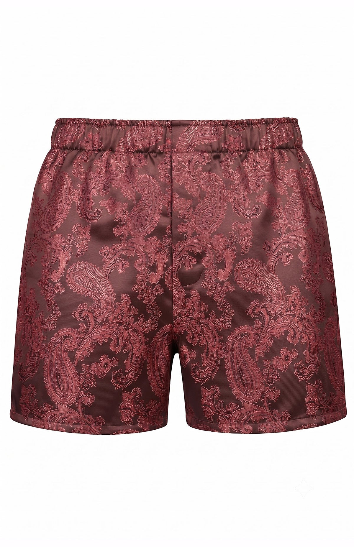 The Claret Signet | Wine Paisley Jacquard Boxers for Men