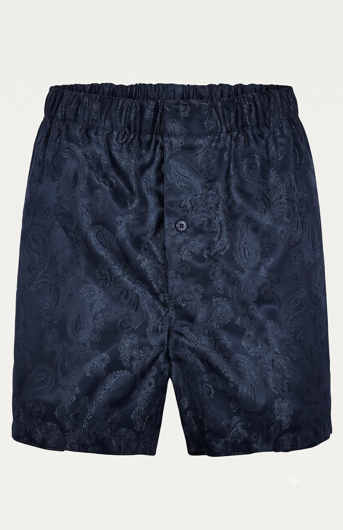 The Midnight Signet | Navy Paisley Jacquard Boxers for Men