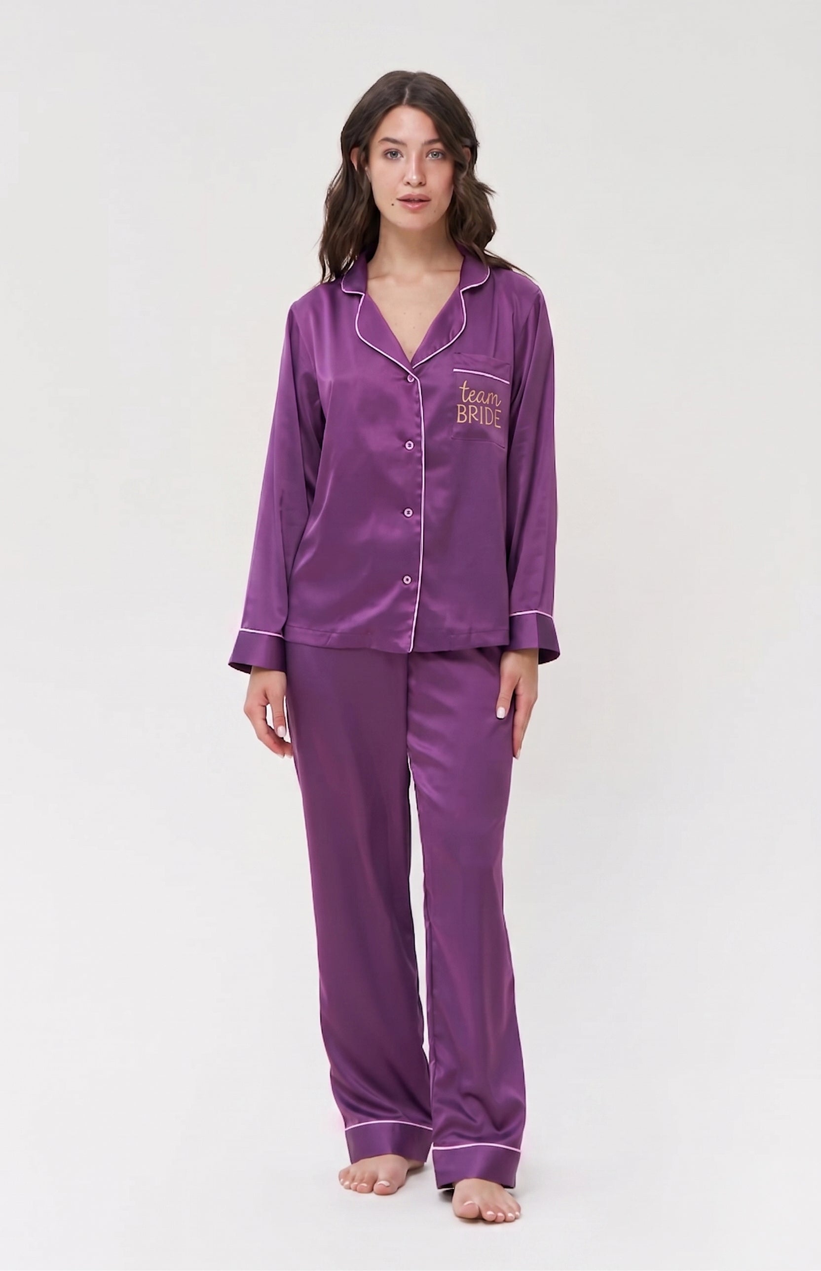 The "Sole Patrol" Satin Wedding Loungewear Set | Team Bride