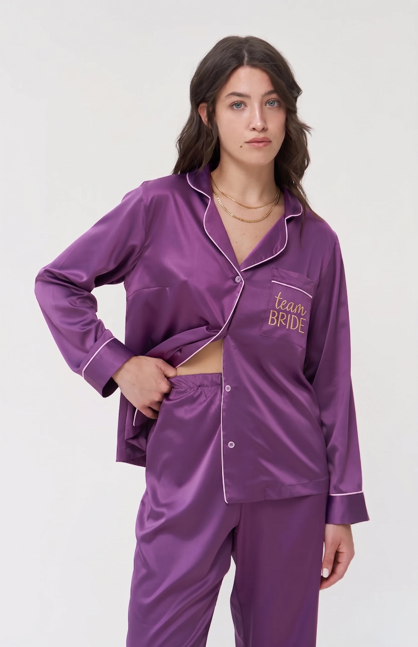 The "Sole Patrol" Satin Wedding Loungewear Set | Team Bride