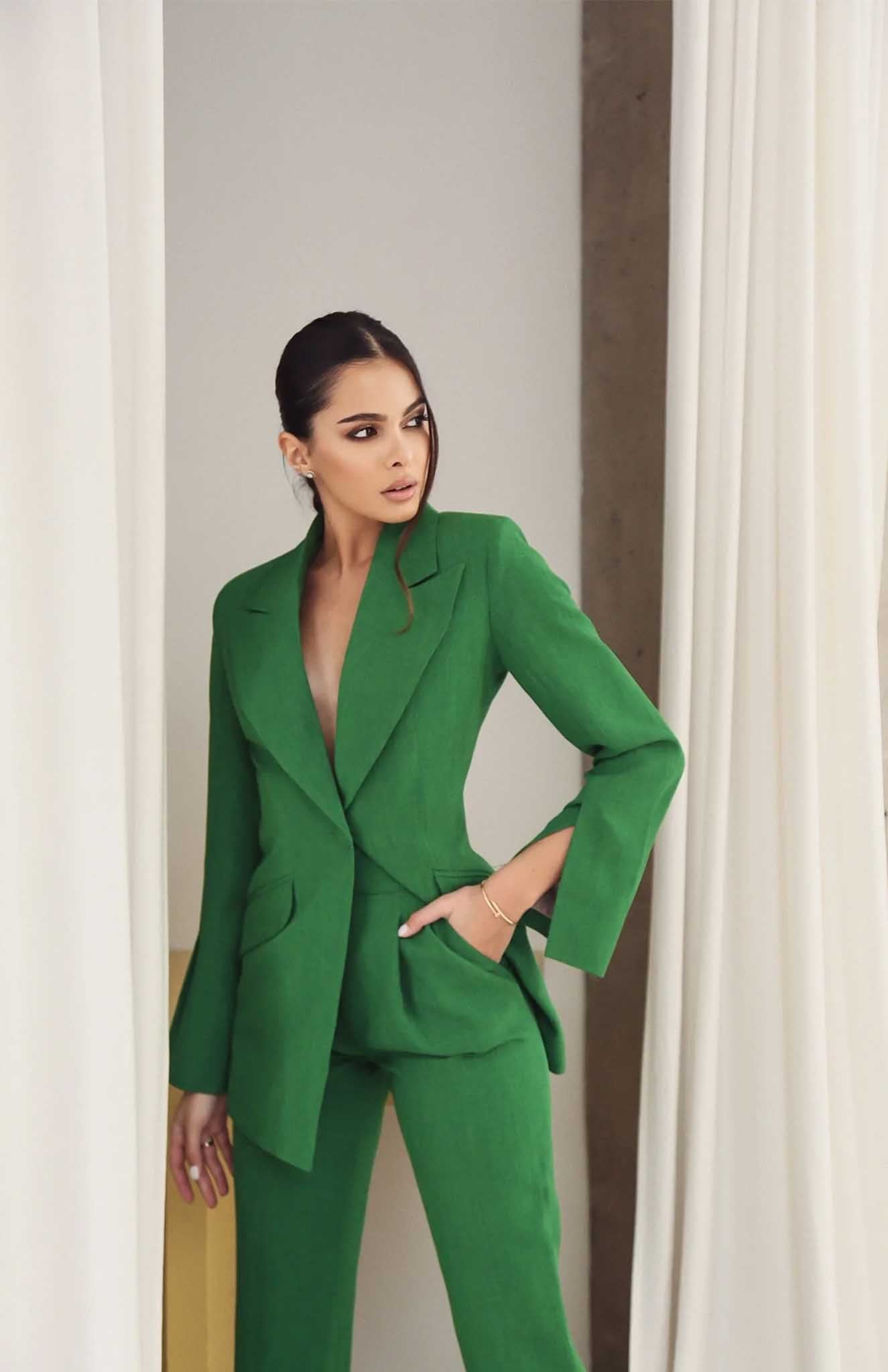 Gloria | Green Blazer Sets