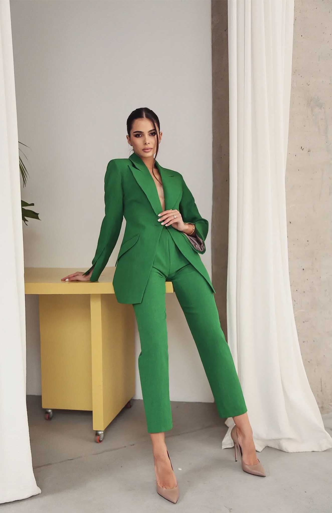 Gloria | Green Blazer Sets