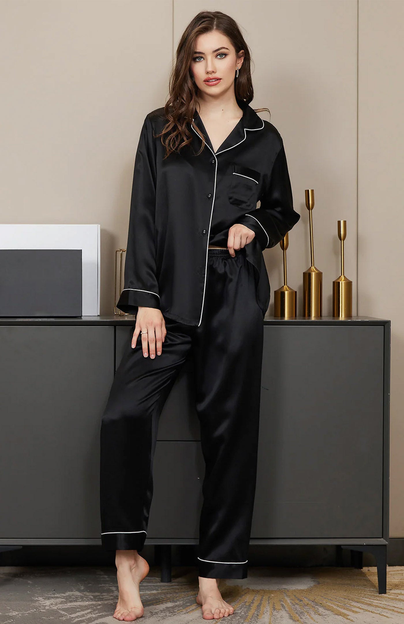 Midnight Onyx | Satin Ultimate Classic Loungewear