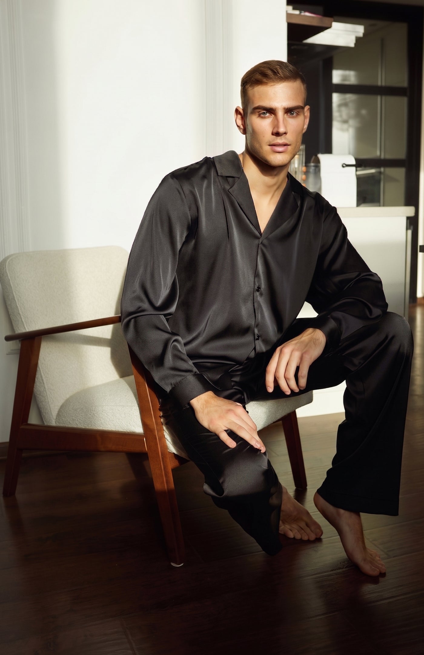Black Money | Men’s Ultra-Luxury Satin Loungewear Set