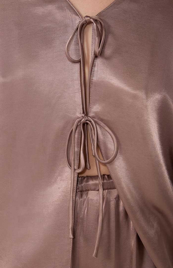Mocha Muse | Women's Satin Co-ord Set