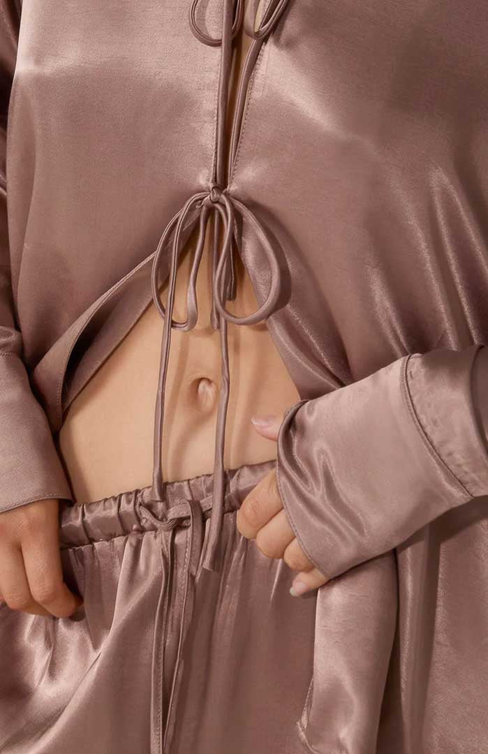 Mocha Muse | Women's Satin Co-ord Set