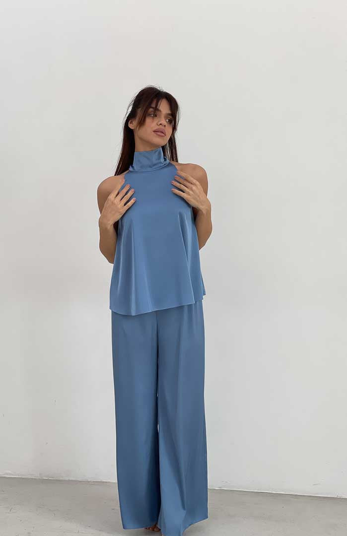 Blue Haze Satin Luxe Set