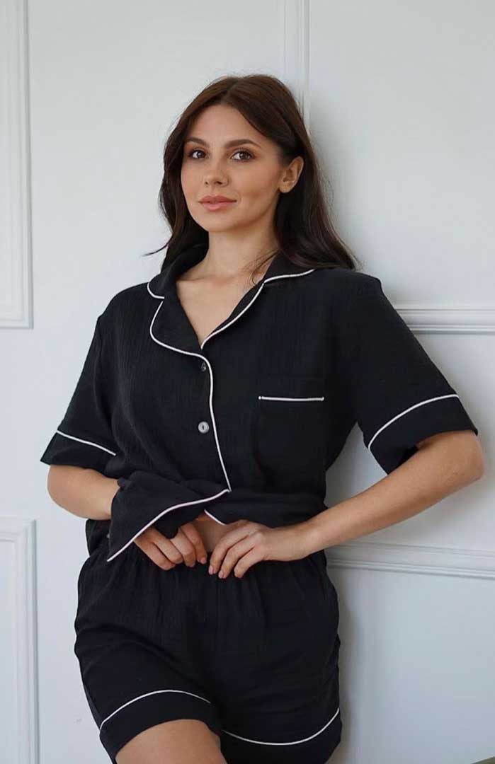 Black Heart | 100% Cotton Black Co-ords