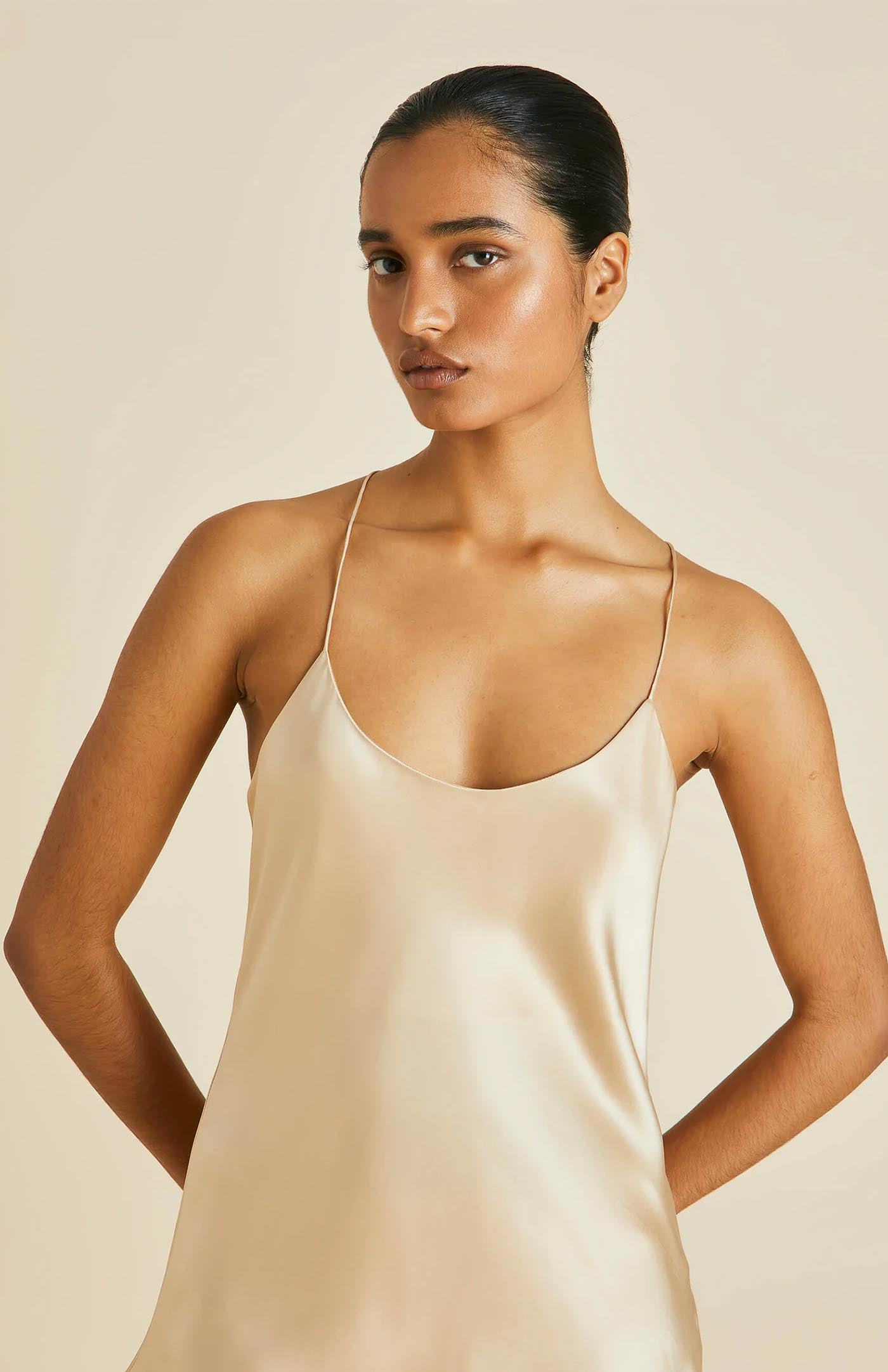 Gold Glow | Gold Satin Camisole & Shorts Set