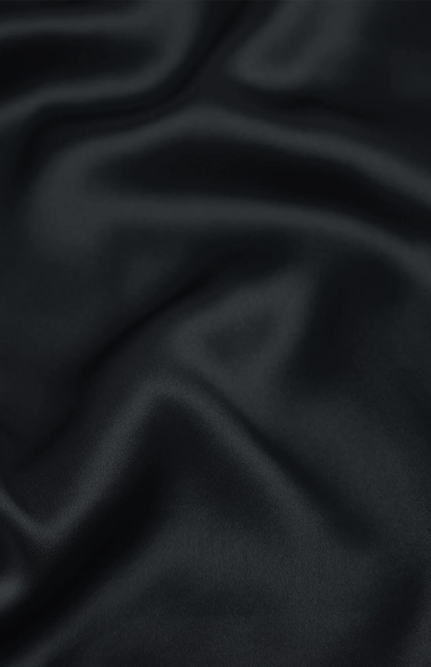 Black Leopard | Black Satin Camisole & Shorts Set