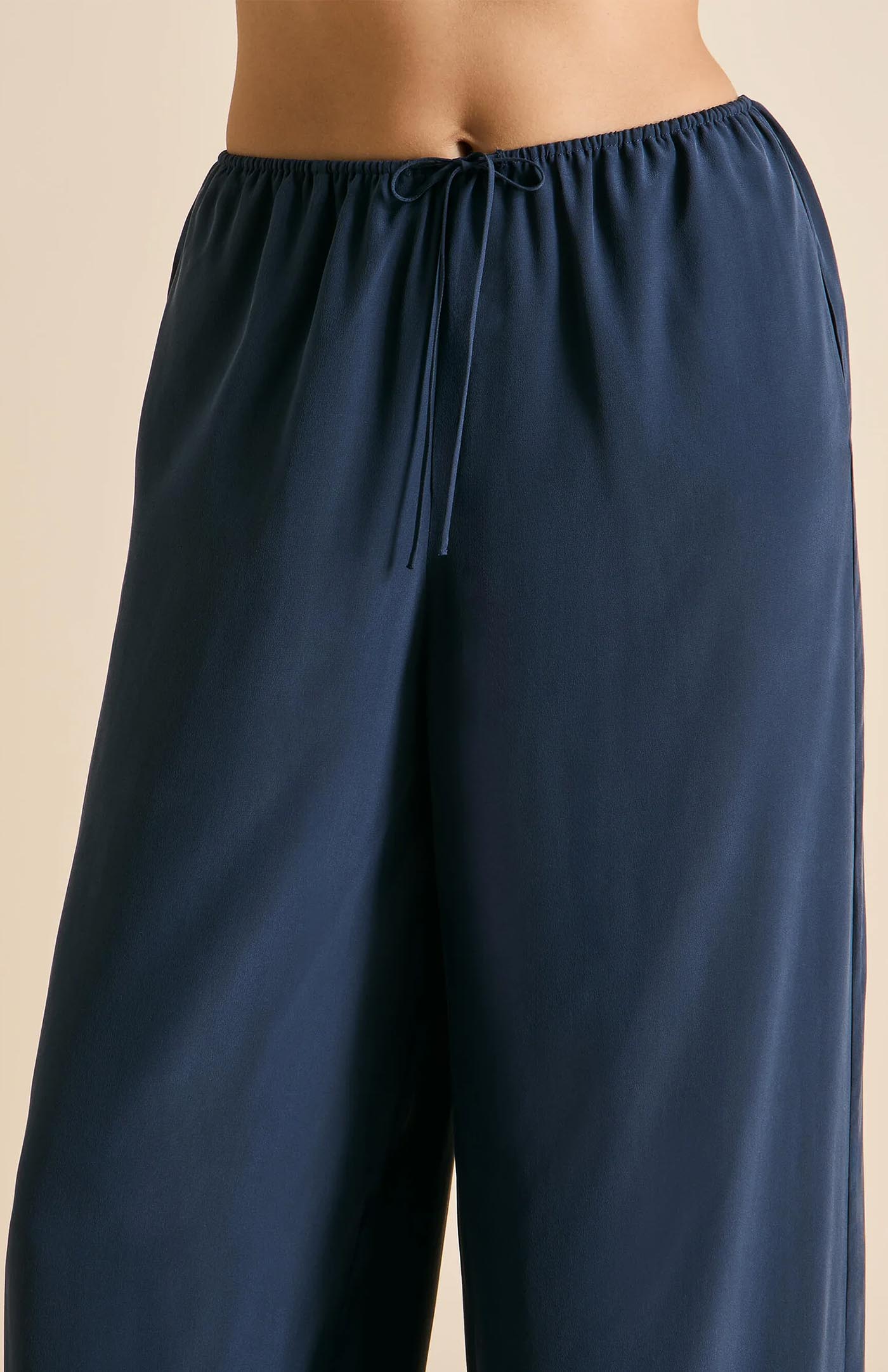 Blue Waves | Navy Blue Satin Loungewear Set