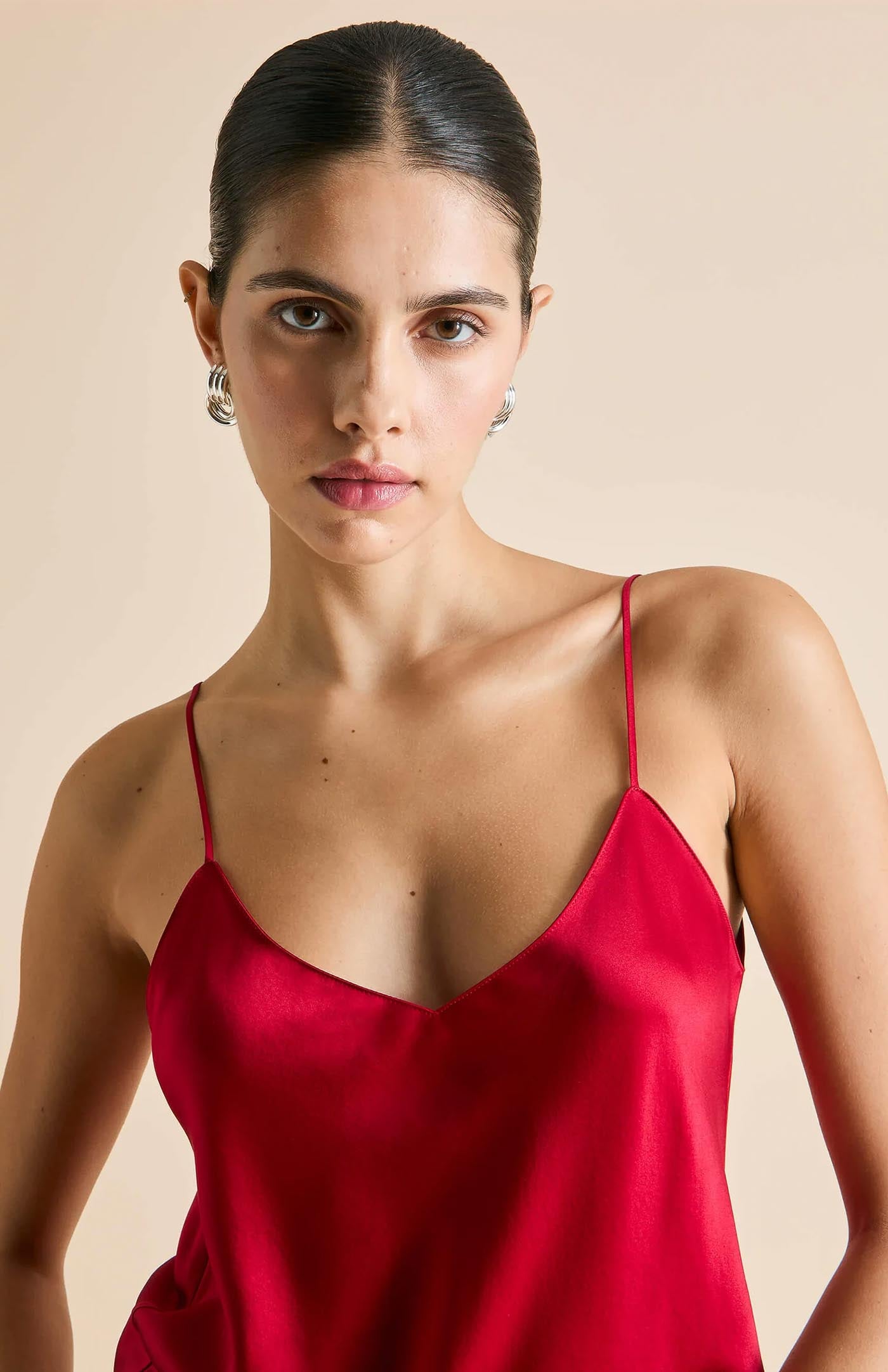Flaming Red | Red Satin Loungewear Set