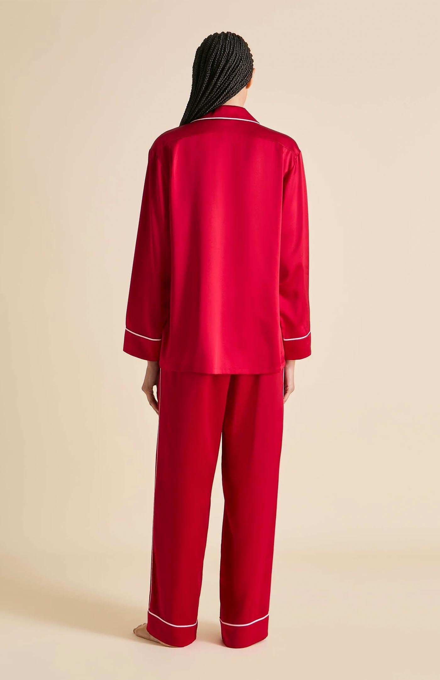 Raving Red | Red Satin Loungewear Set