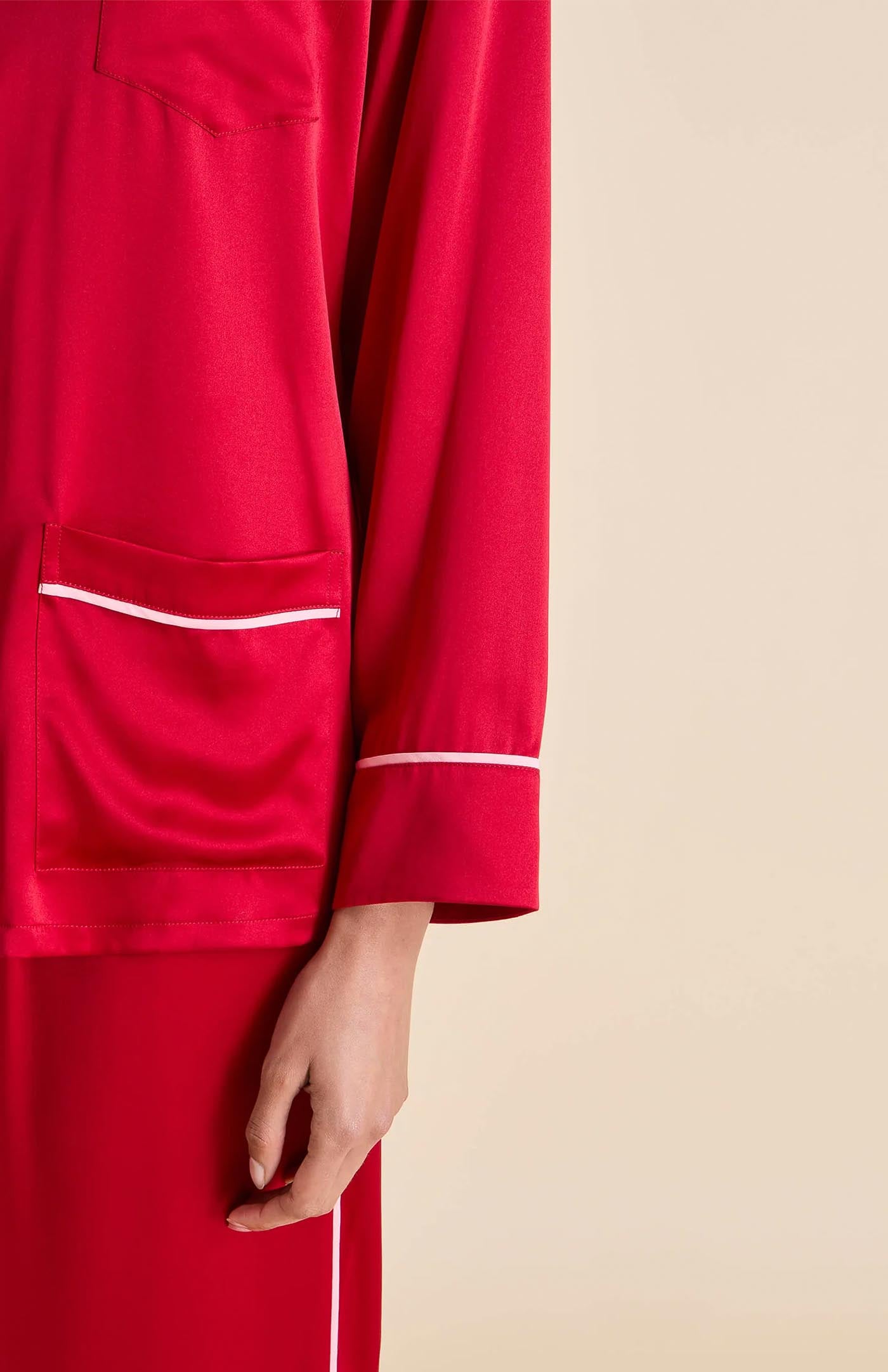 Raving Red | Red Satin Loungewear Set