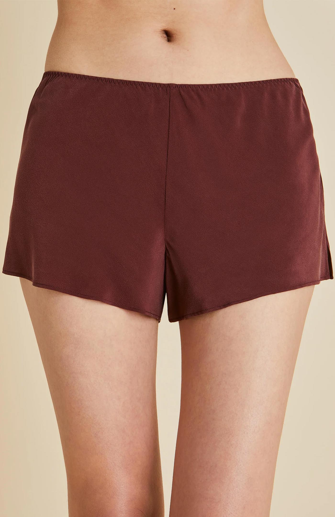 Blood Maroon | Satin Camisole & Shorts Set