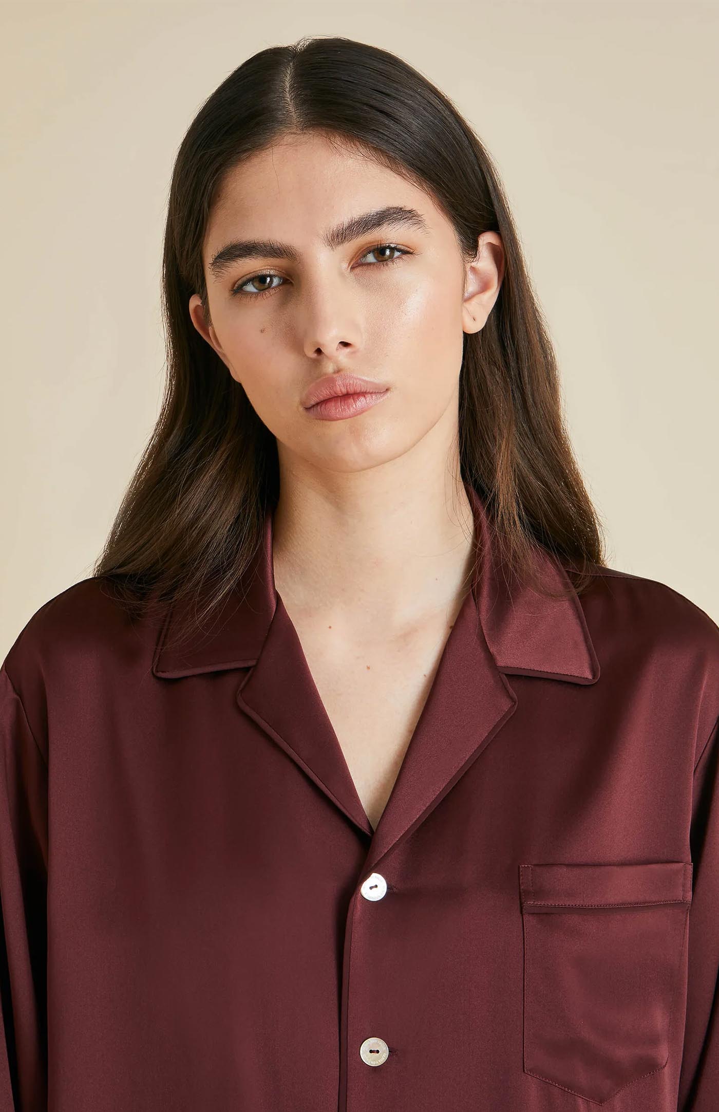 Berry Bold | Maroon Satin Loungewear Set