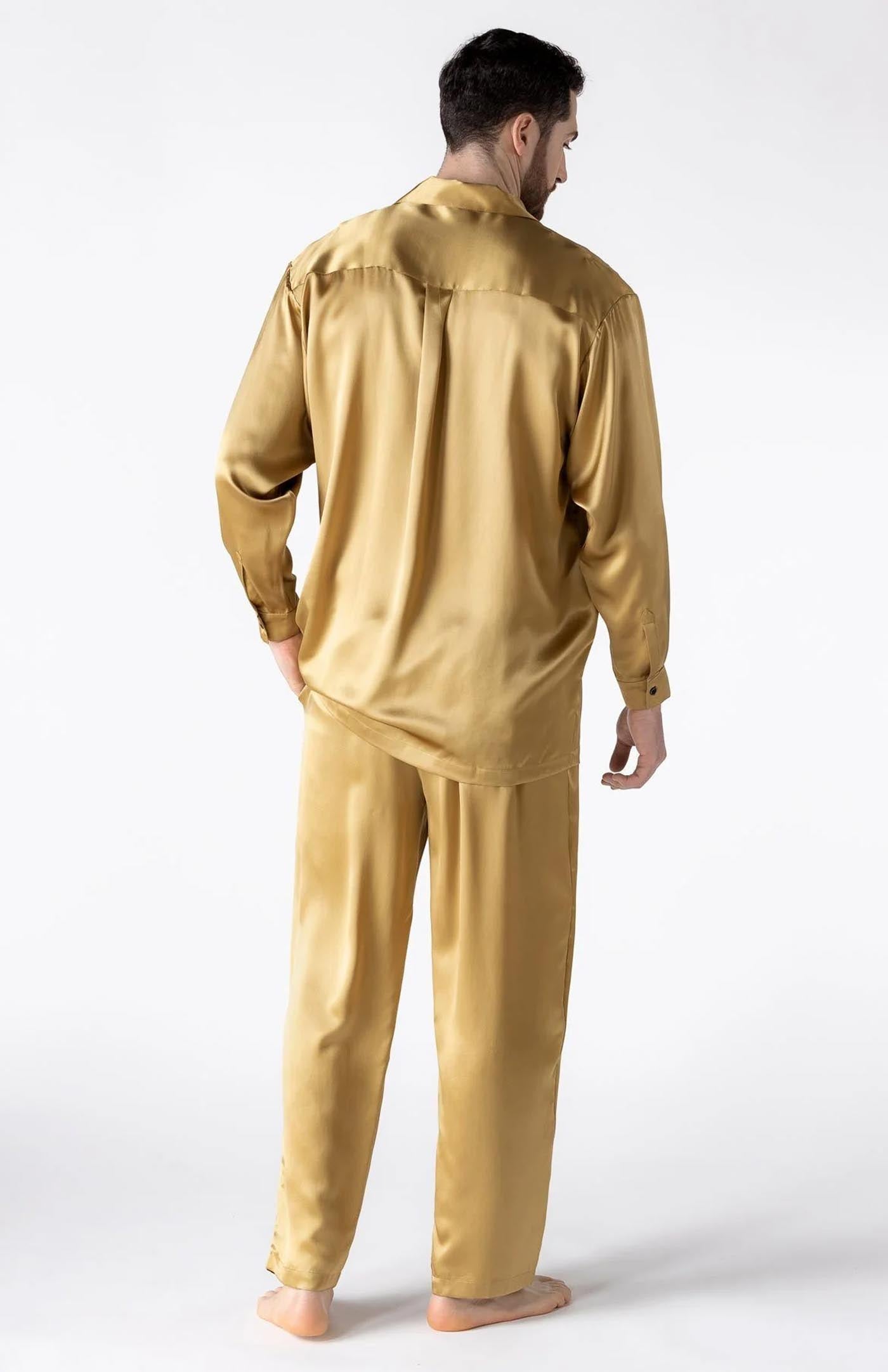 Sunlit Satin | Gold Satin Loungewear Set