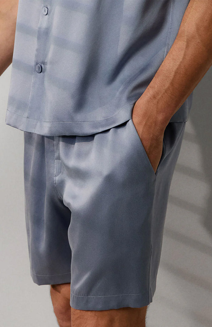 Sky Soirée | Satin Loungewear Shorts Set