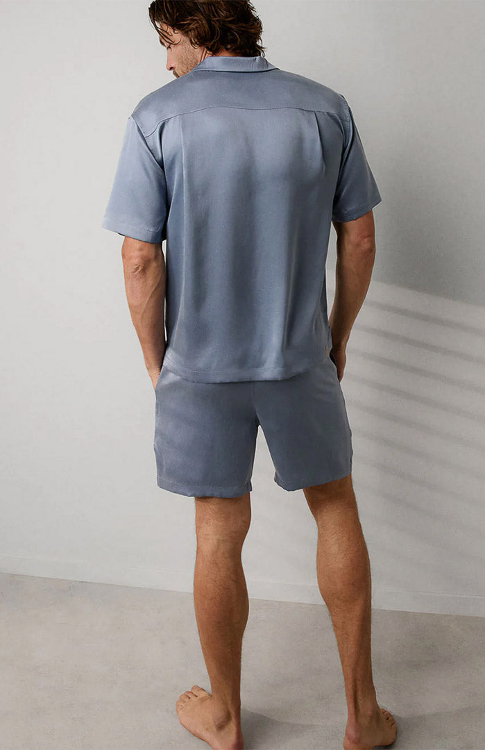 Sky Soirée | Satin Loungewear Shorts Set