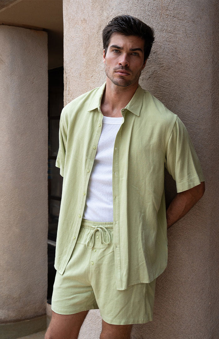 The Sage Haven | Men’s Luxe Linen-Touch Resort Co-ord Set