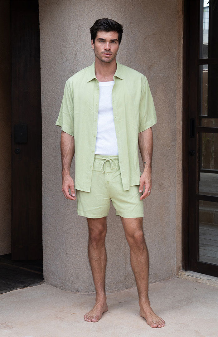 The Sage Haven | Men’s Luxe Linen-Touch Resort Co-ord Set