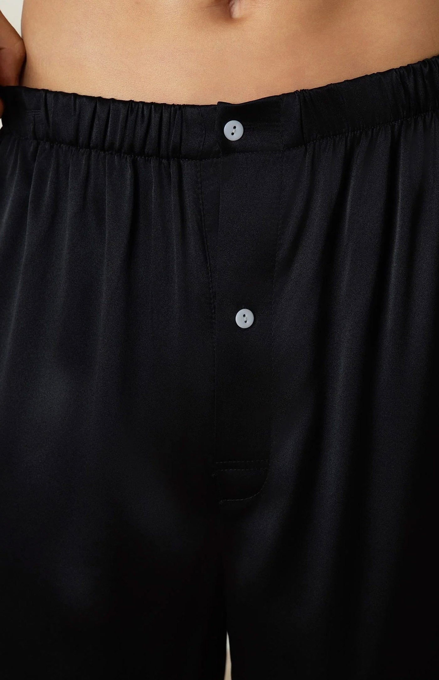 Black Satin Touch Men's Comfort Boxers