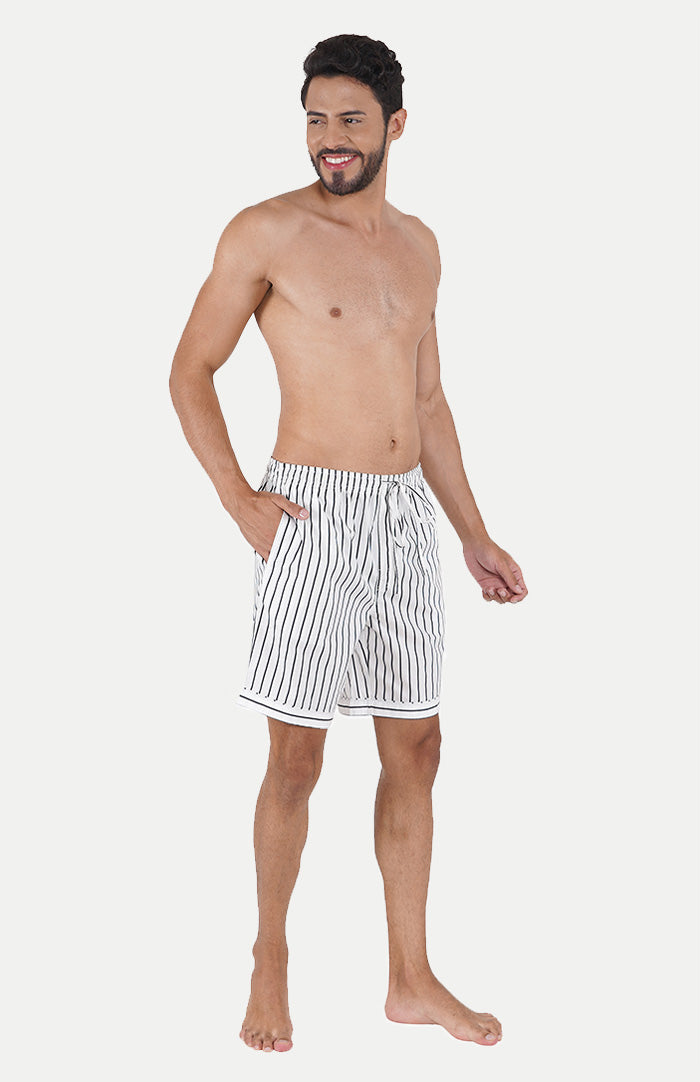 NOIR BLANC | BLACK & WHITE CO-ORD SET | STRIPES LOUNGEWEAR SET