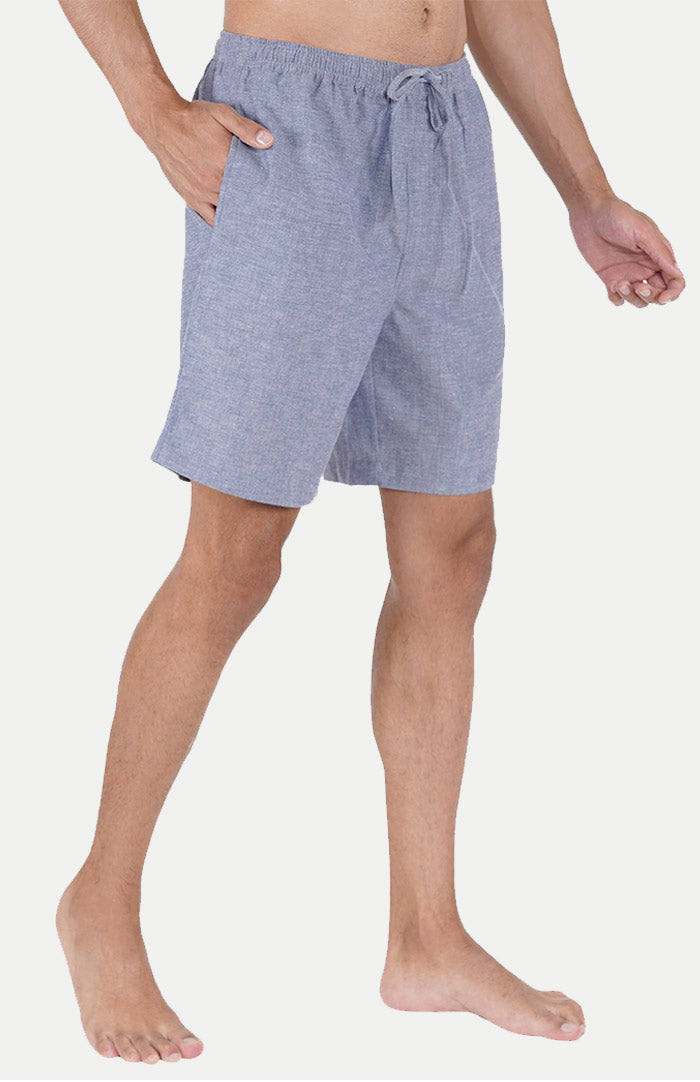 Luxeliv-mens-loungewear-Savage-blue-shirt-shorts-co-ord-set