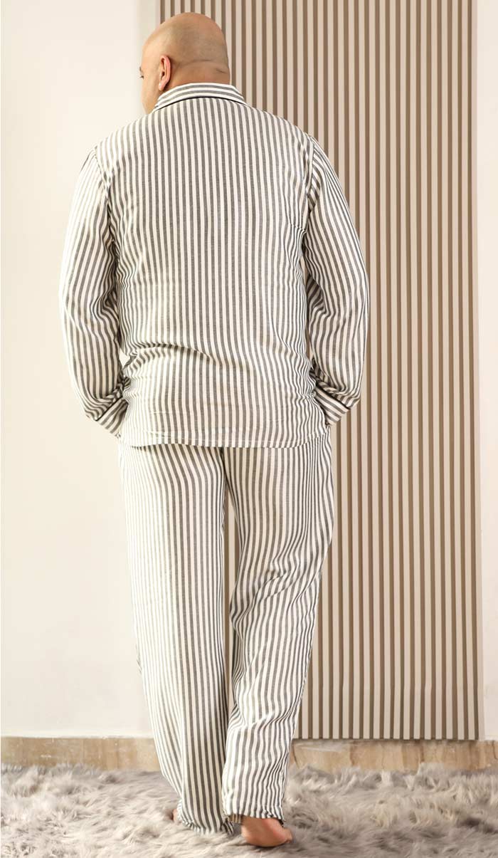 Luxeliv-mens-loungewear-Set-happy-stripes-black-and-white-pyjama-set