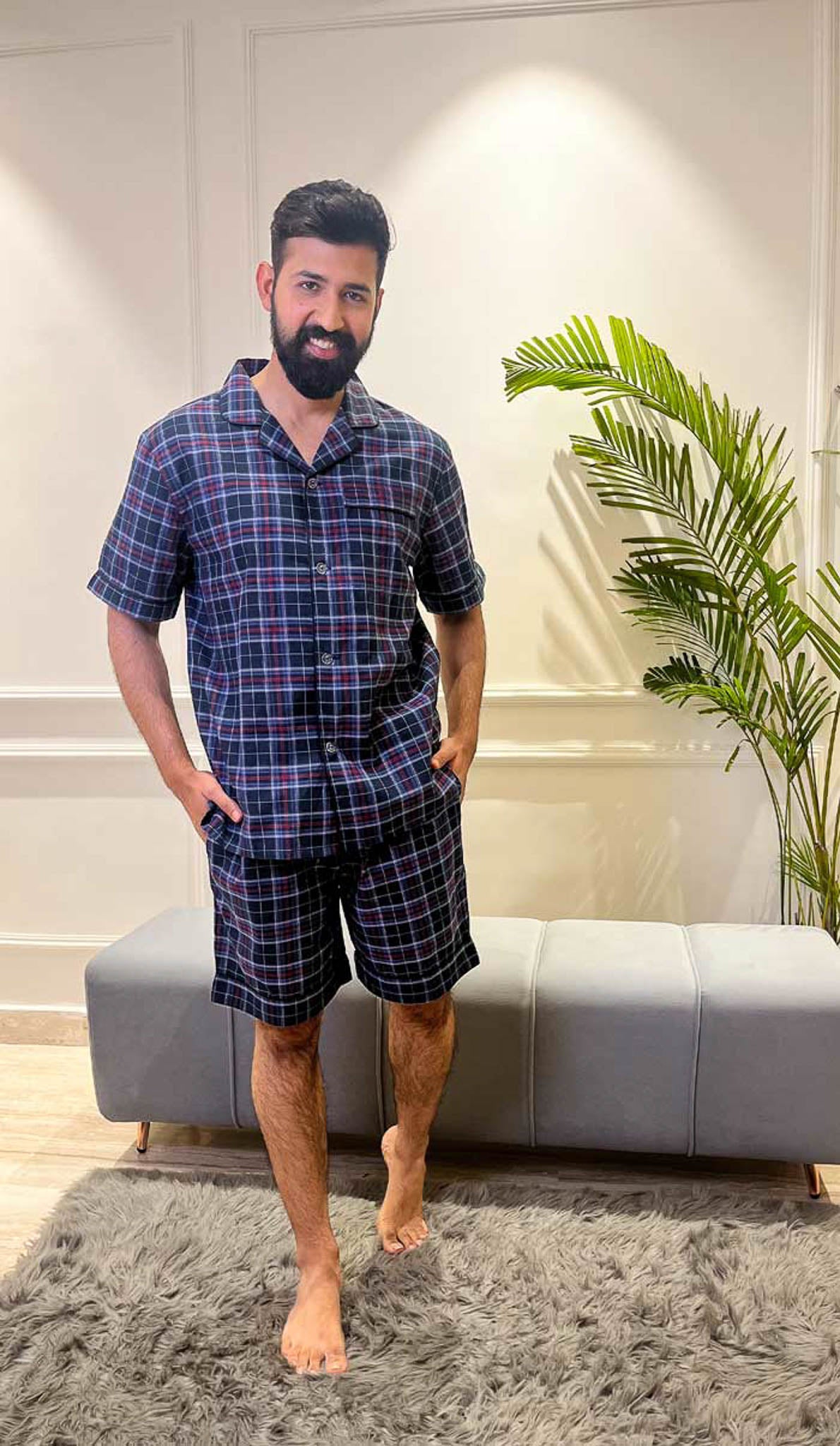 Check -It | Co-ord Set | Shirt & shorts Set | 100% Cotton