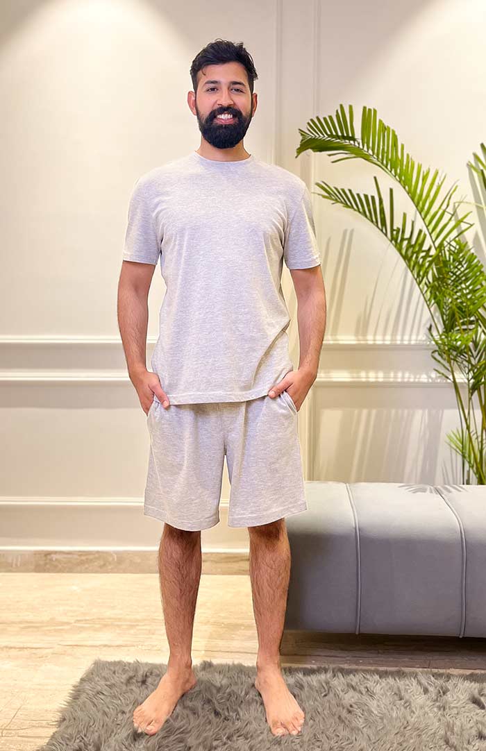 Summer Blue Printed Loungewear Set Men's Pyjama set Sleep wear